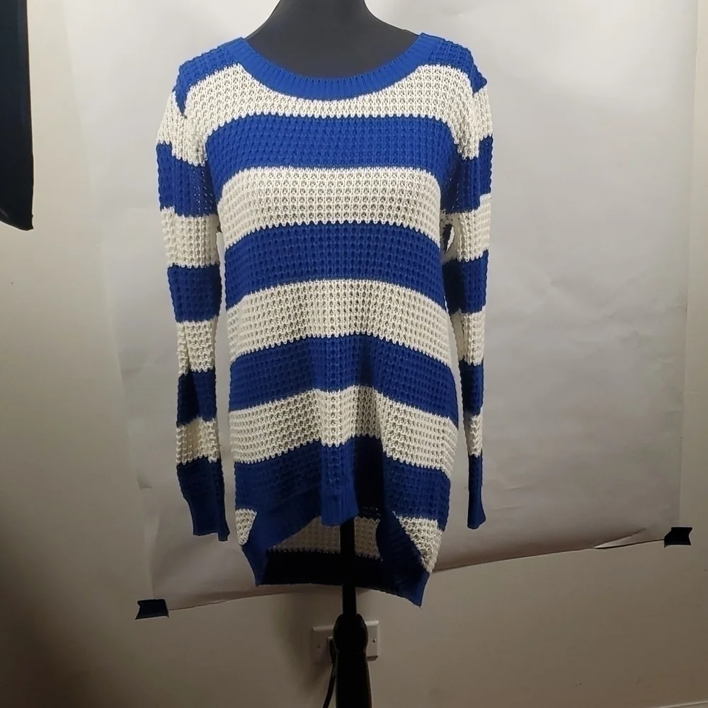 Bobbie & Brooks Ruby Navy cream stripes Sweater Size 2XL